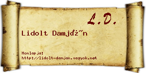 Lidolt Damján névjegykártya